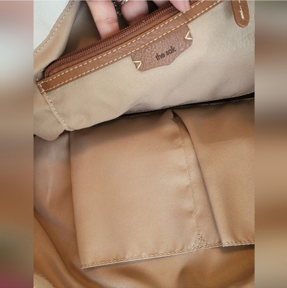 EUC The Sak Los Feliz Leather Large Tote Bag in White - Picture 7 of 8